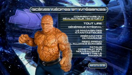 Les 4 Fantastiques et le Surfer d'argent en DVD : tous les menus