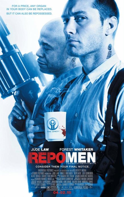 Tout sur les DVD et Blu-ray américains de Repo Men, un film avec Jude Law