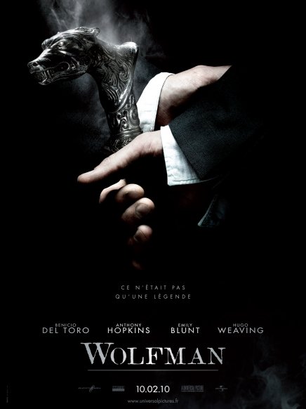 Affiche définitive du film Wolfman avec Benicio Del Toro et Anthony Hopkins
